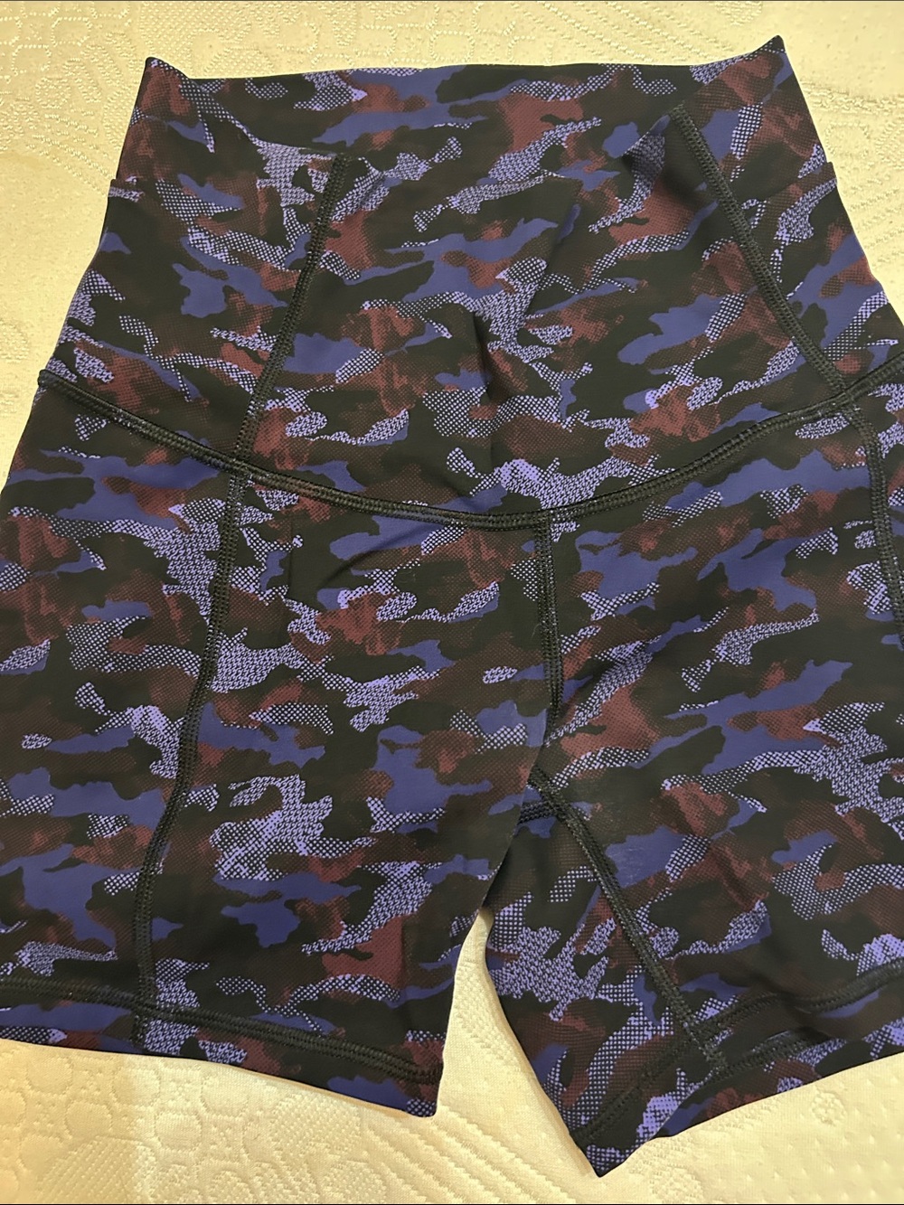 lululemon athletica Men’s Camo Compression Shorts - Blue & Brown